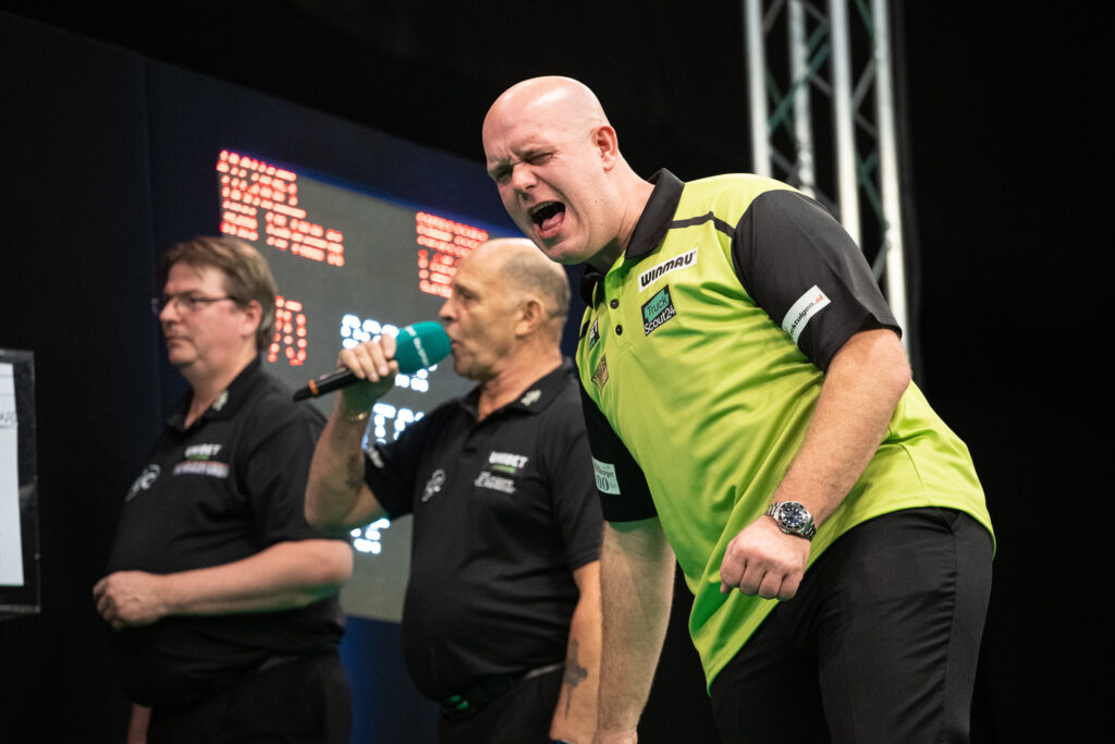 Michael van Gerwen aast op een nieuwe Grand Slam-titel. © PDC/Lawrence Lustig