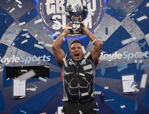 Gerwyn Price won de Grand Slam of Darts in 2019.